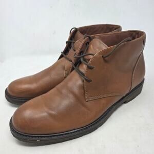 Johnston & Murphy Leather Chukka Desert Boots Brown MENS Size 10.5 Classic